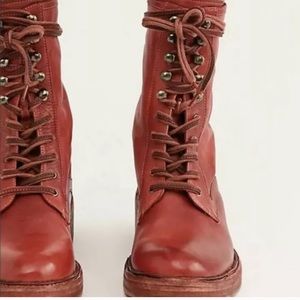 Free People Santa Fe Lace Up Leather Boots
